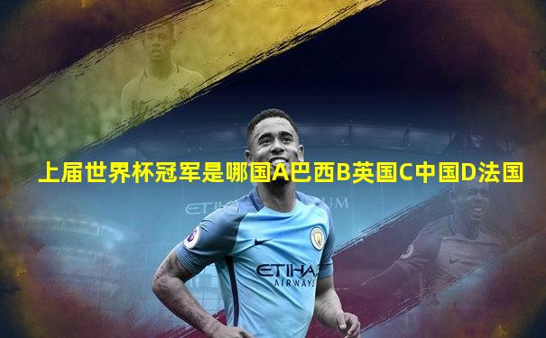 上届世界杯冠军是哪国A巴西B英国C中国D法国