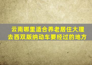 云南哪里适合养老居住大理去西双版纳动车要经过的地方