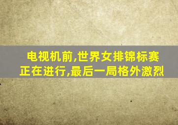 电视机前,世界女排锦标赛正在进行,最后一局格外激烈