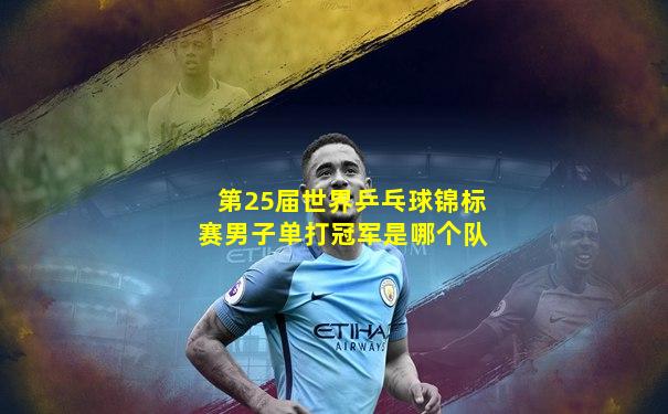 第25届世界乒乓球锦标赛男子单打冠军是哪个队