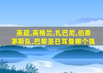英超,英格兰,扎巴尼,伯恩茅斯队,巴黎圣日耳曼哪个强